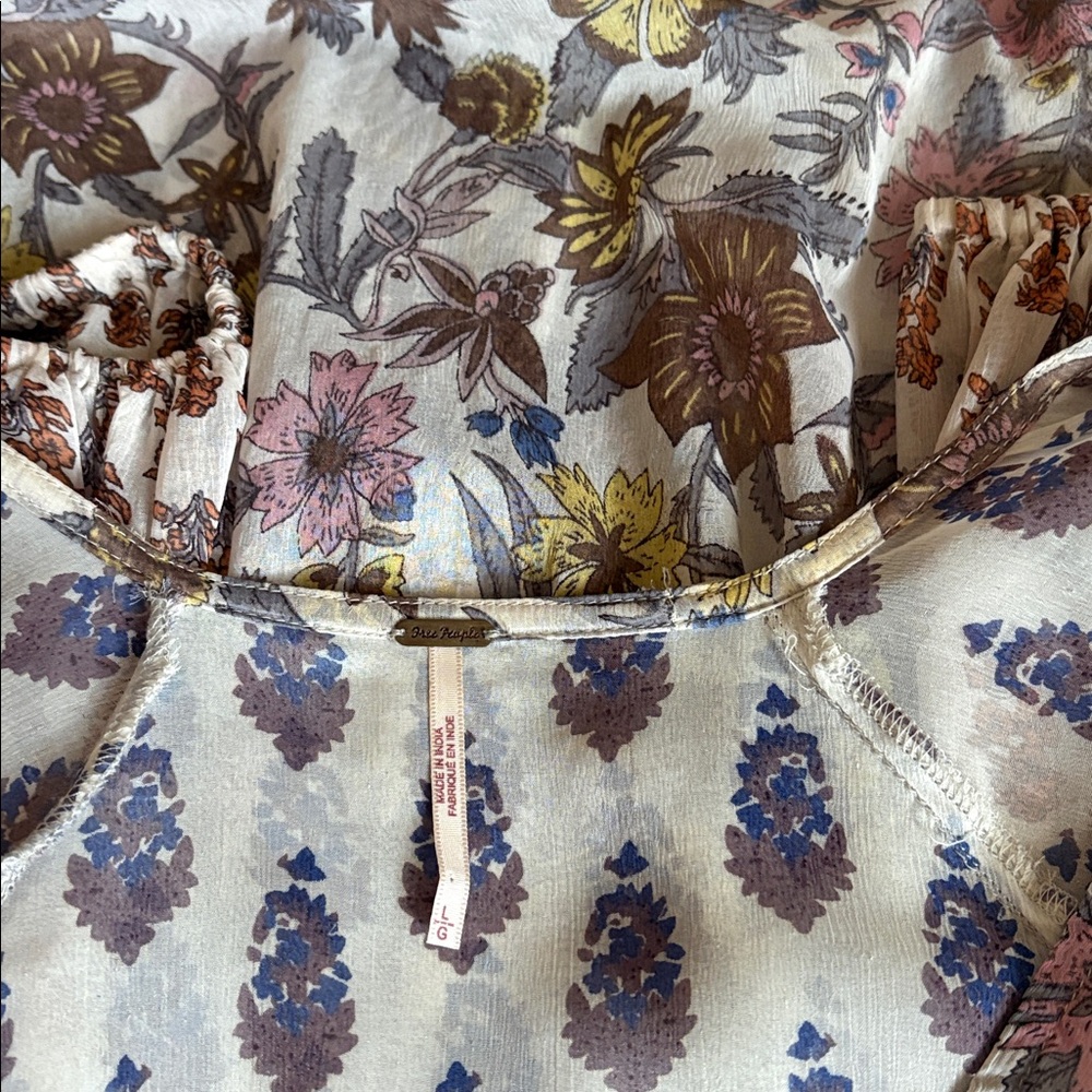 Free People Floral Sheer Top - Multicolor - Picture 3 of 6